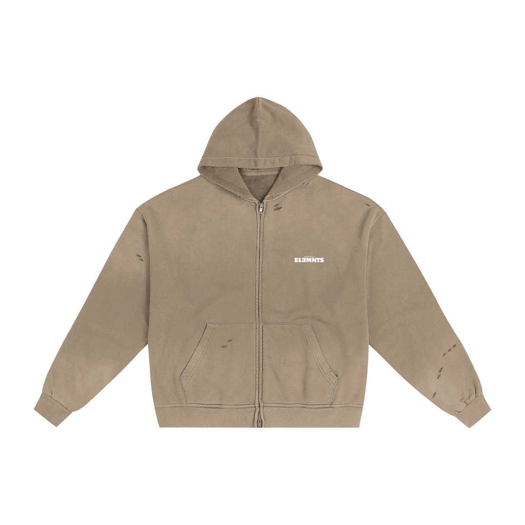 ESSNTIAL ELEMNTS Unisex 420G Frayed Washed Hoodie