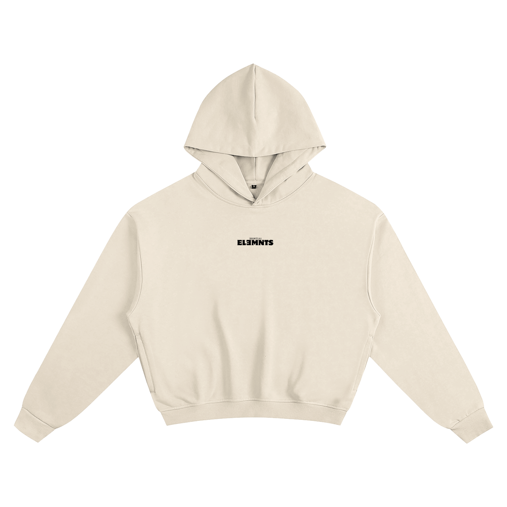 ESSNTIAL ELEMNTS Unisex 400G Solid Color Boxy Hoodie