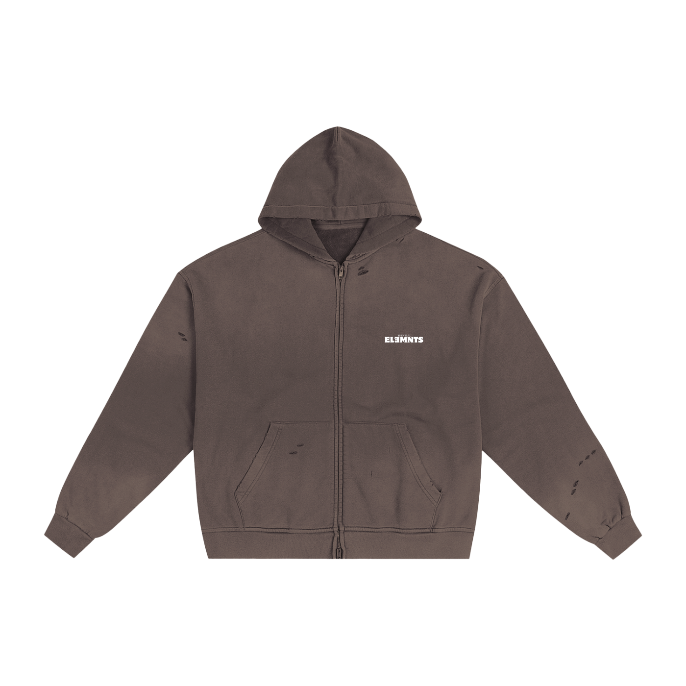 ESSNTIAL ELEMNTS Unisex 420G Frayed Washed Hoodie