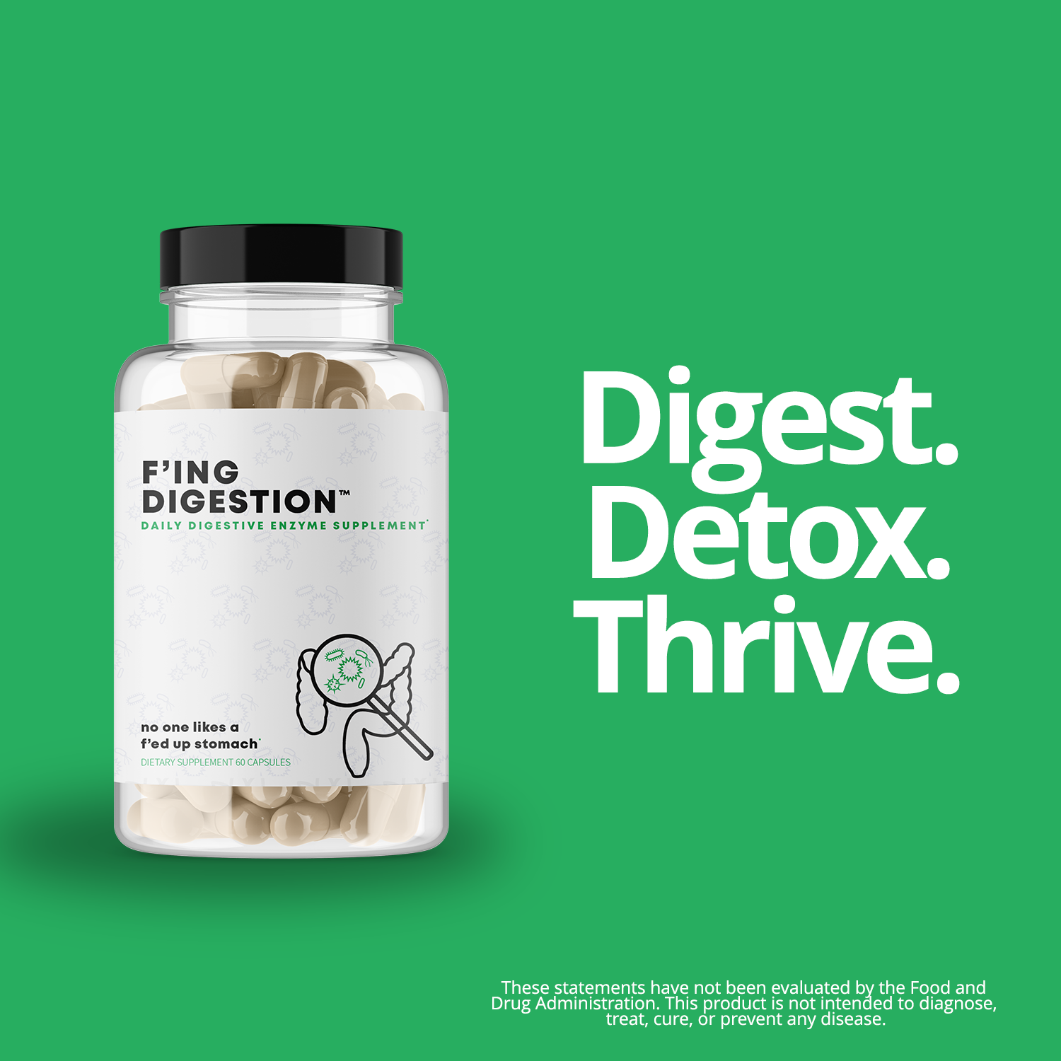 F'ing Digestion - Daily Digestive Enzyme + Probiotic Supplement