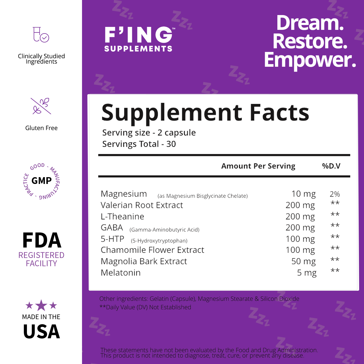 F'ing Sleep Night-Time Sleep Aid Supplement - Best Natural Sleep Aid