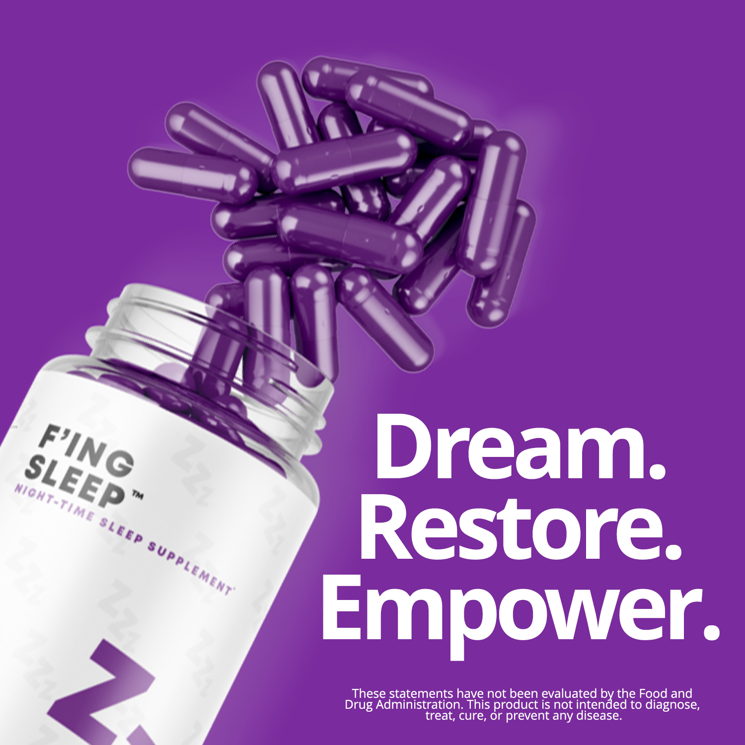 F'ing Sleep Night-Time Sleep Aid Supplement - Best Natural Sleep Aid
