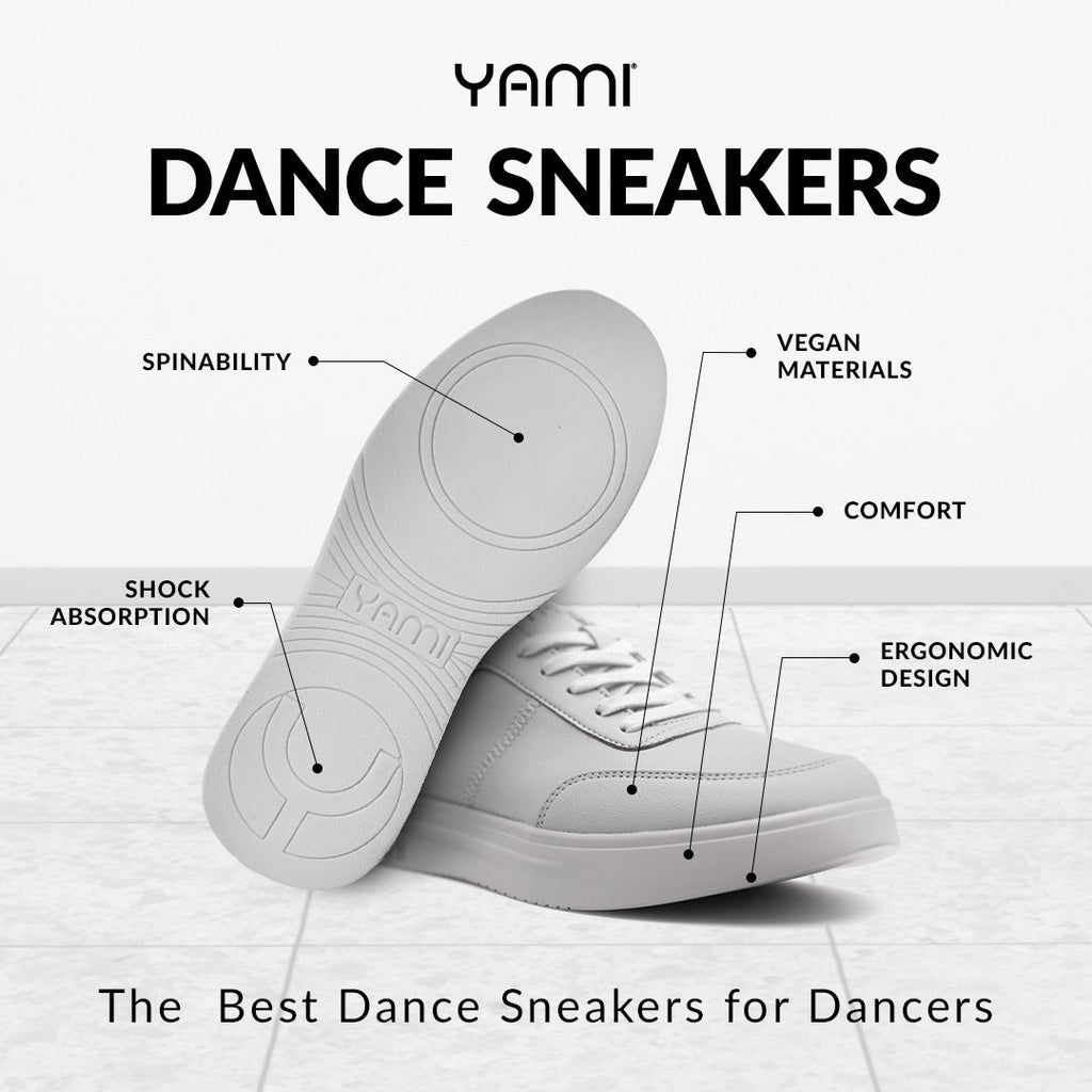 SpinSole Dance Sneaker- ALL WHITE-G2