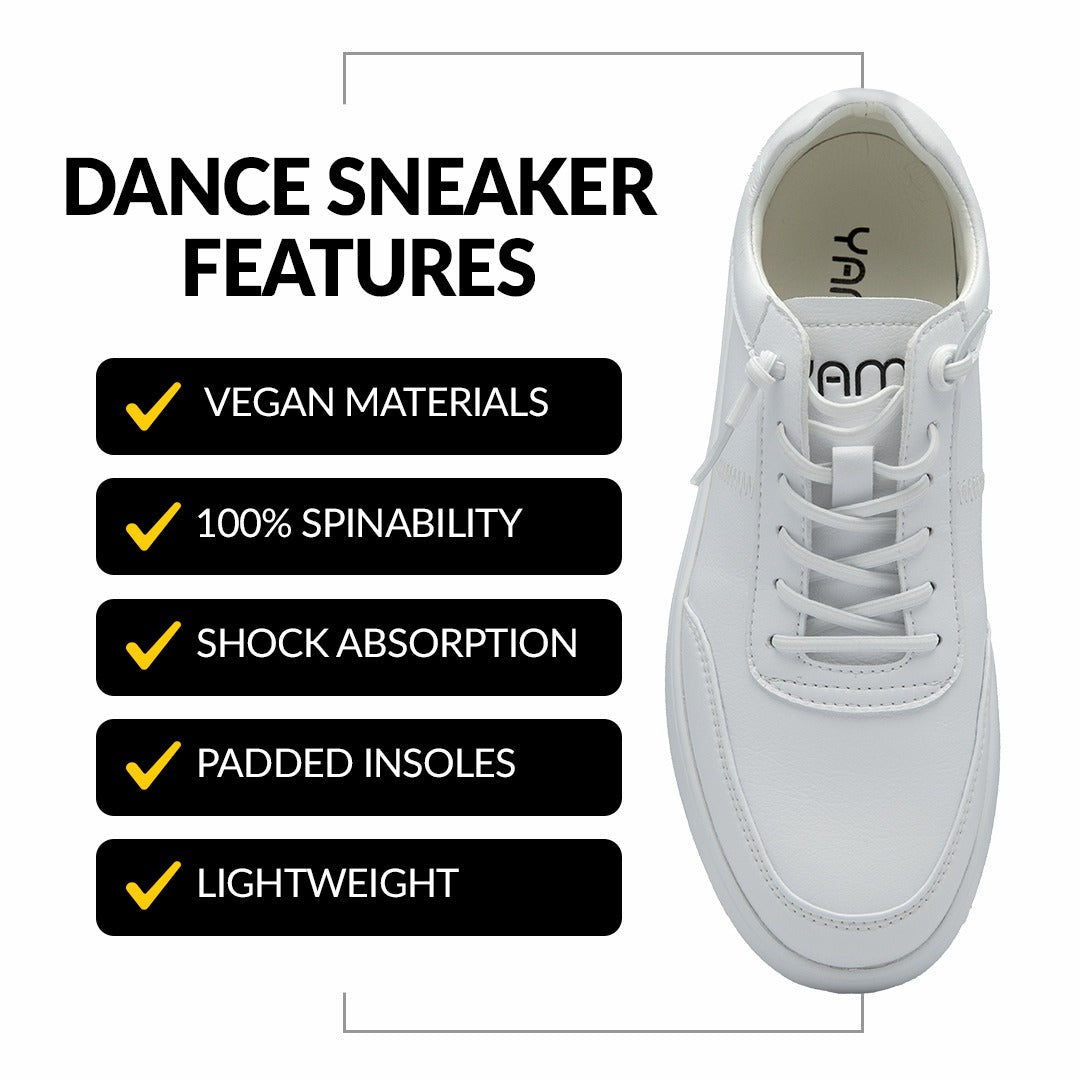 SpinSole Dance Sneaker- ALL WHITE-G2