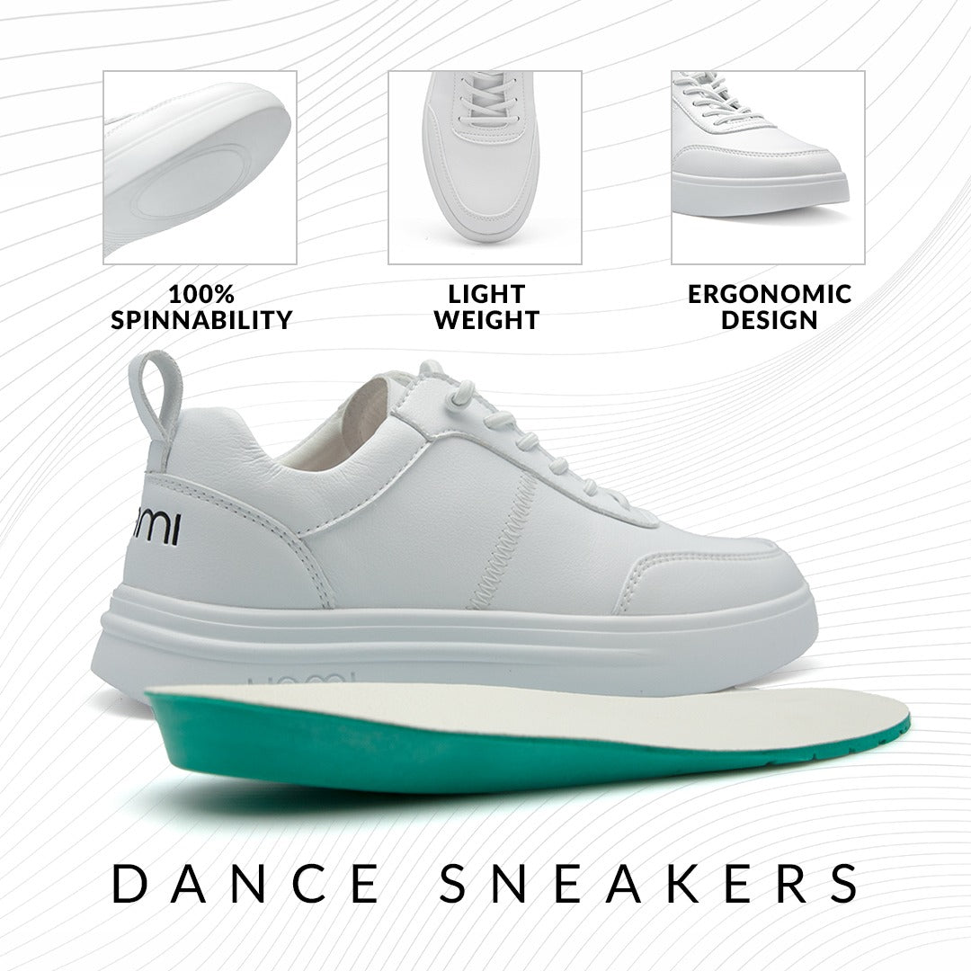 SpinSole Dance Sneaker- ALL WHITE-G2