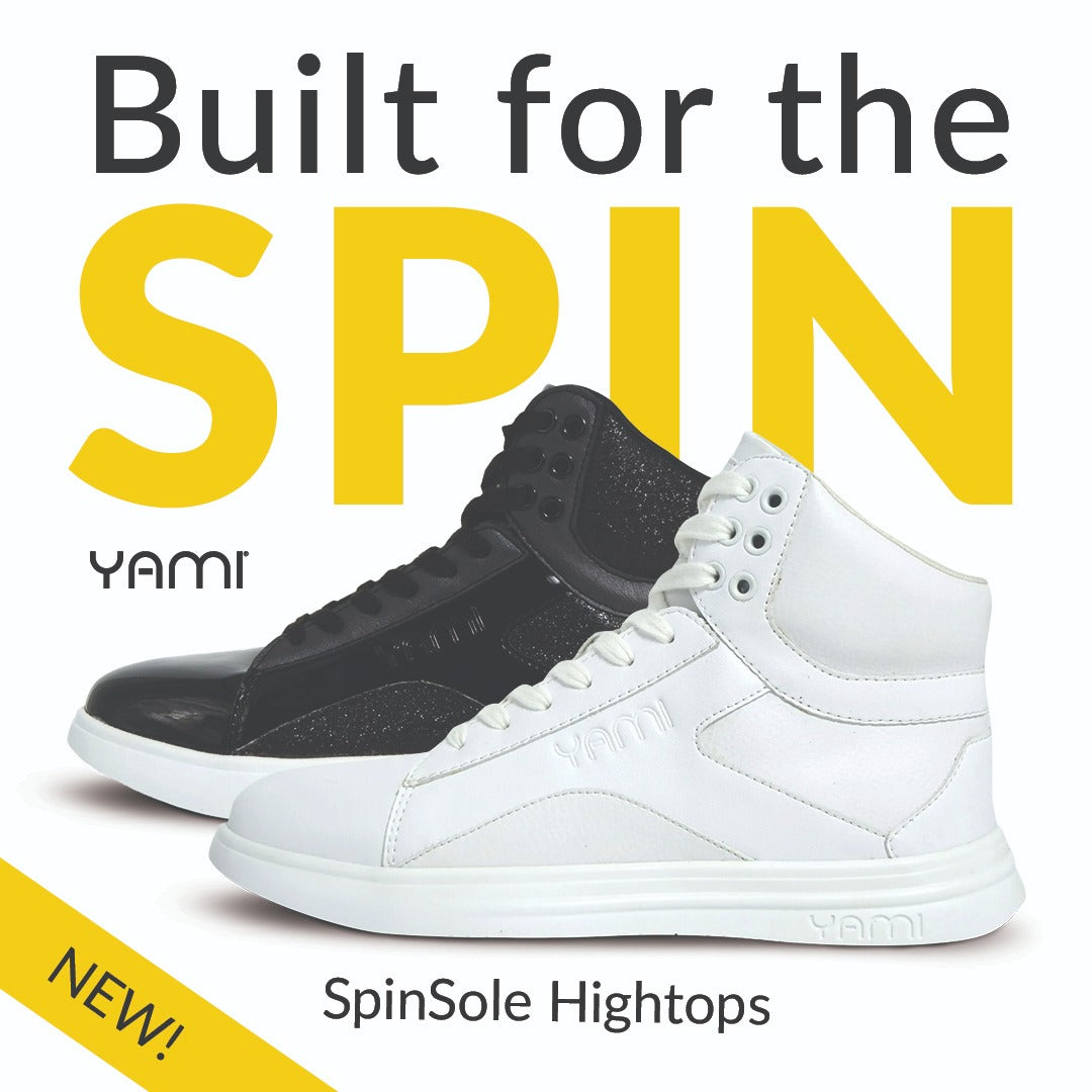 SpinSole High Top Dance Sneaker- BLACK