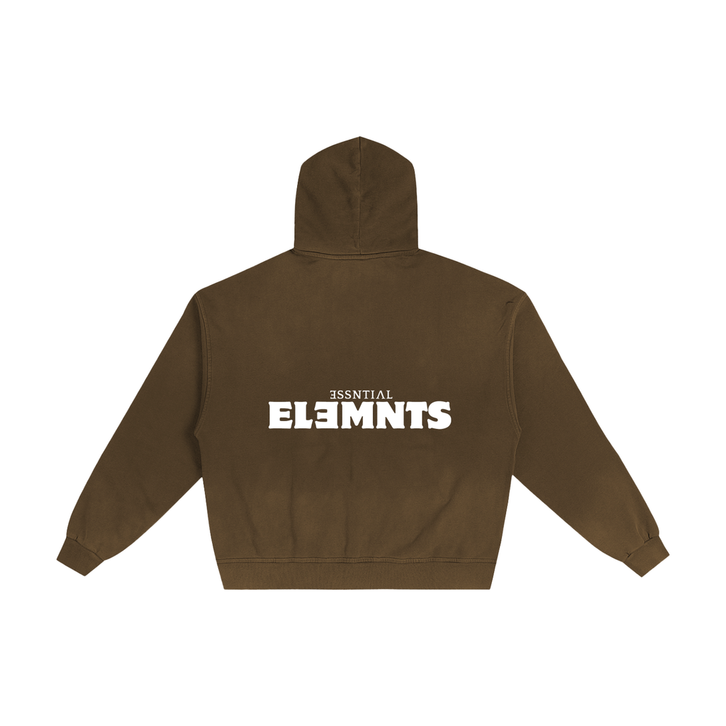 ESSNTIAL ELEMNTS Unisex 420G Frayed Washed Hoodie