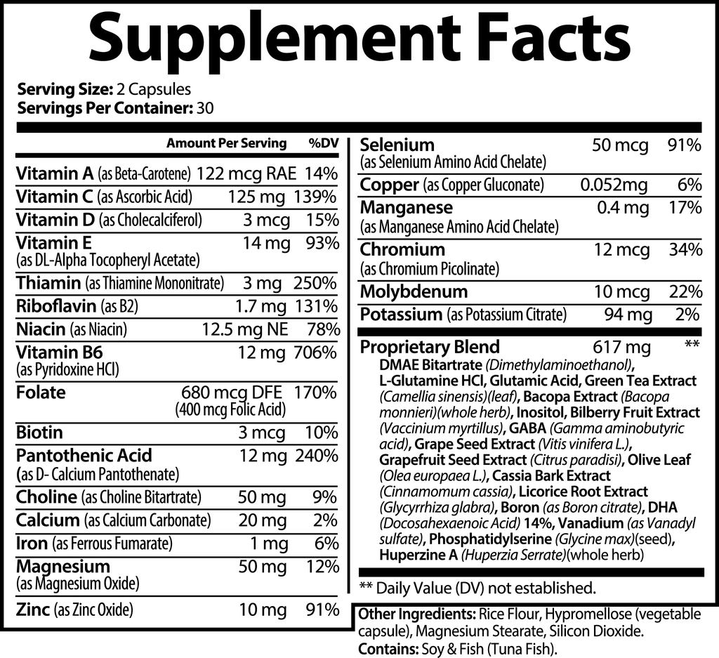 Natural Brain & Focus Supplement