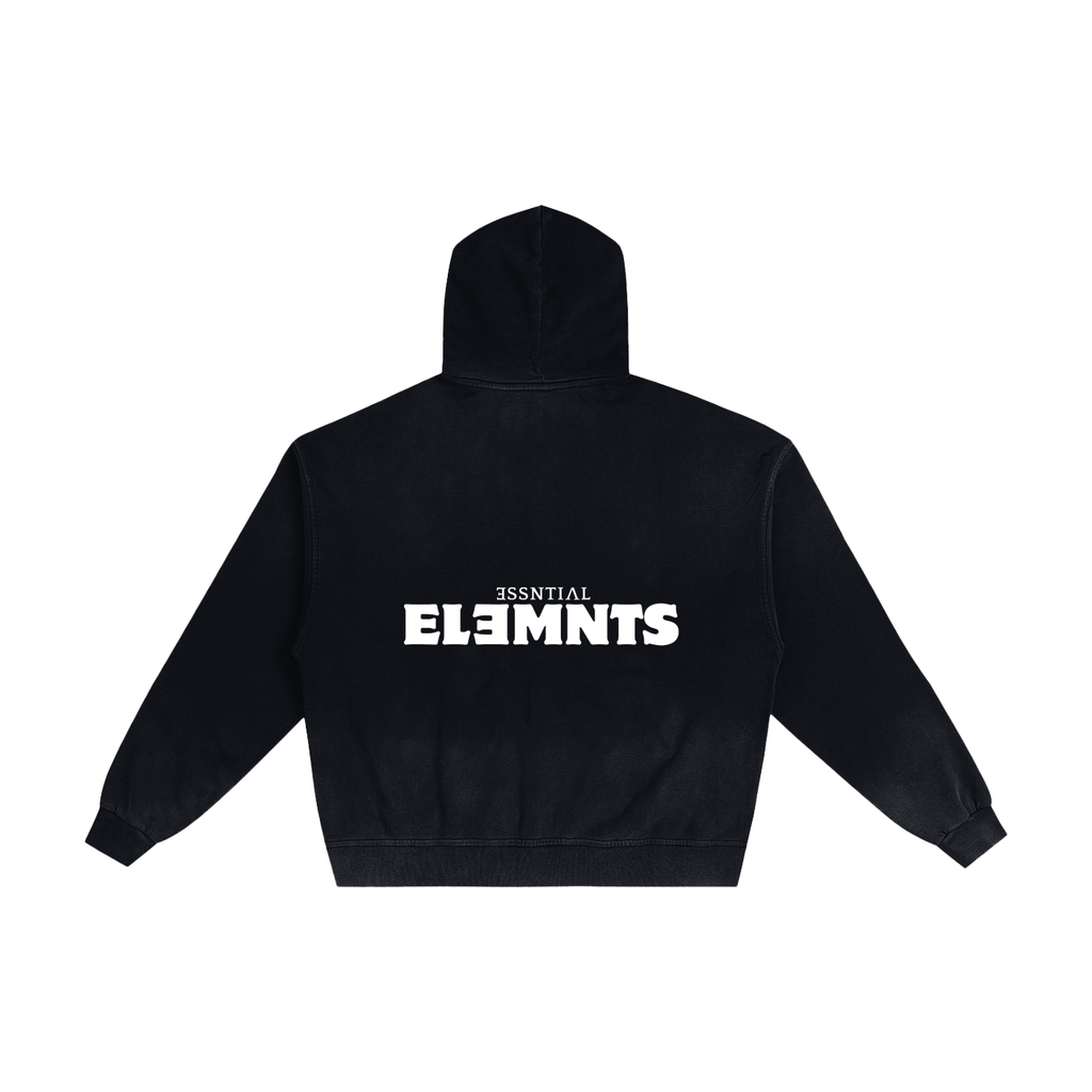 ESSNTIAL ELEMNTS Unisex 420G Frayed Washed Hoodie