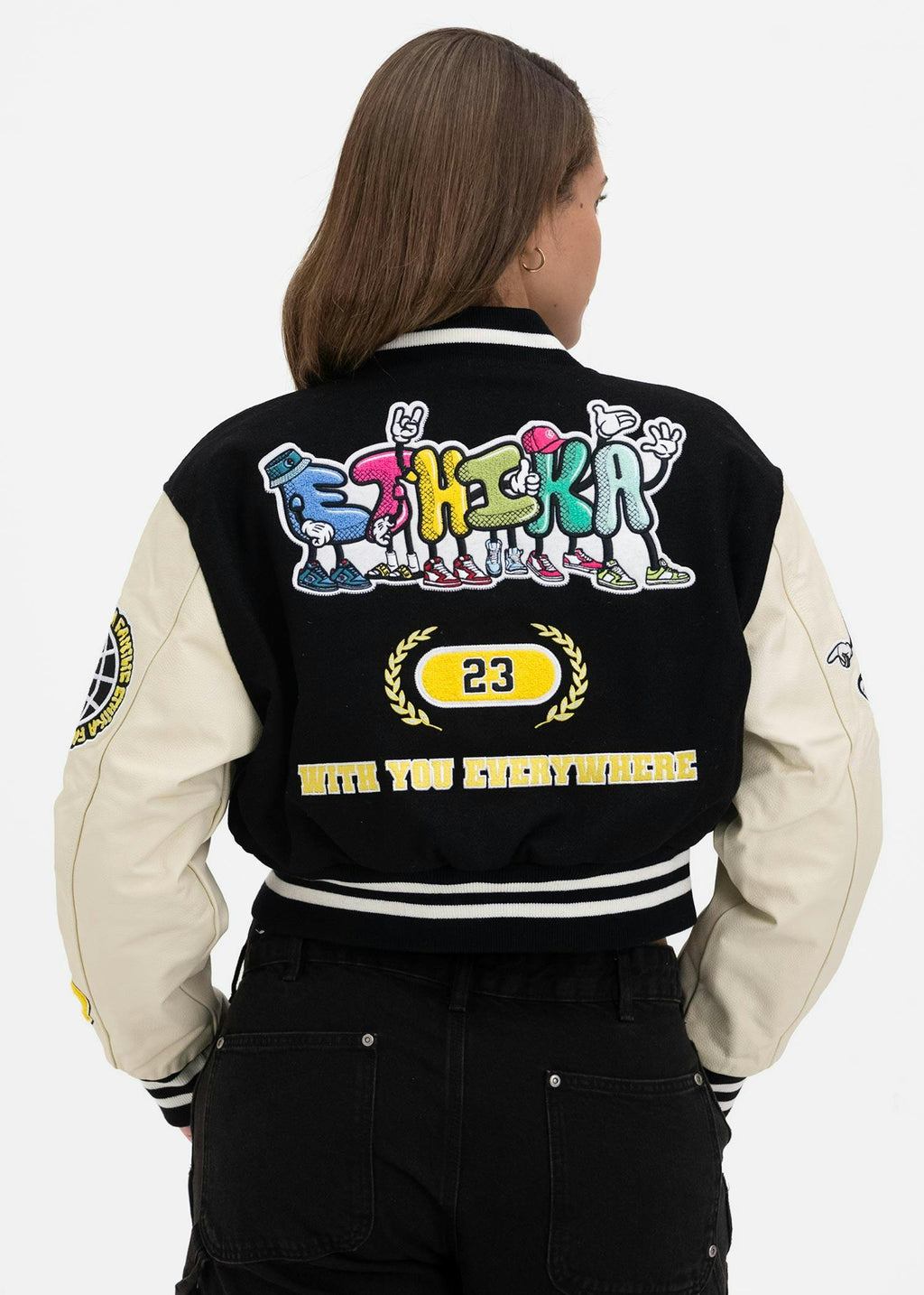 Upper Case | Womens Crop Varsity Jacket
