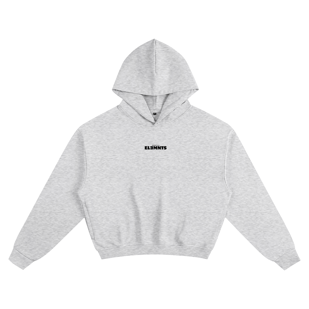 ESSNTIAL ELEMNTS Unisex 400G Solid Color Boxy Hoodie
