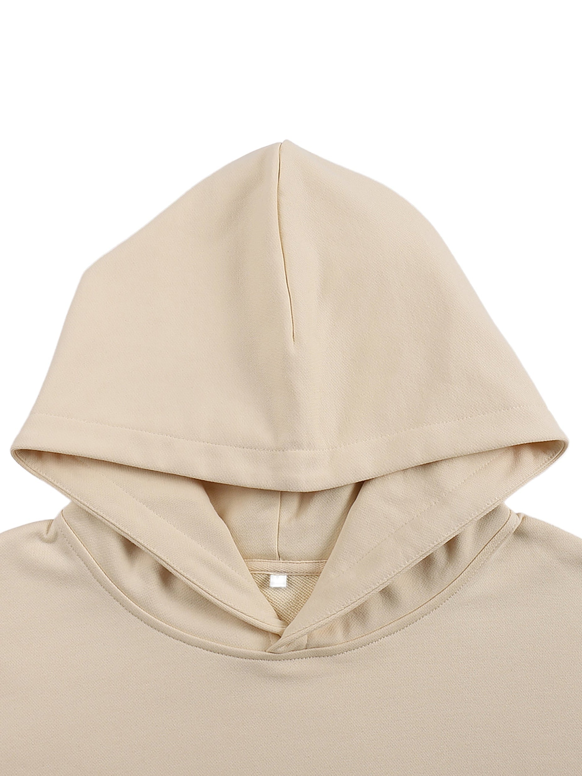 ESSNTIAL ELEMNTS Unisex 400G Solid Color Boxy Hoodie
