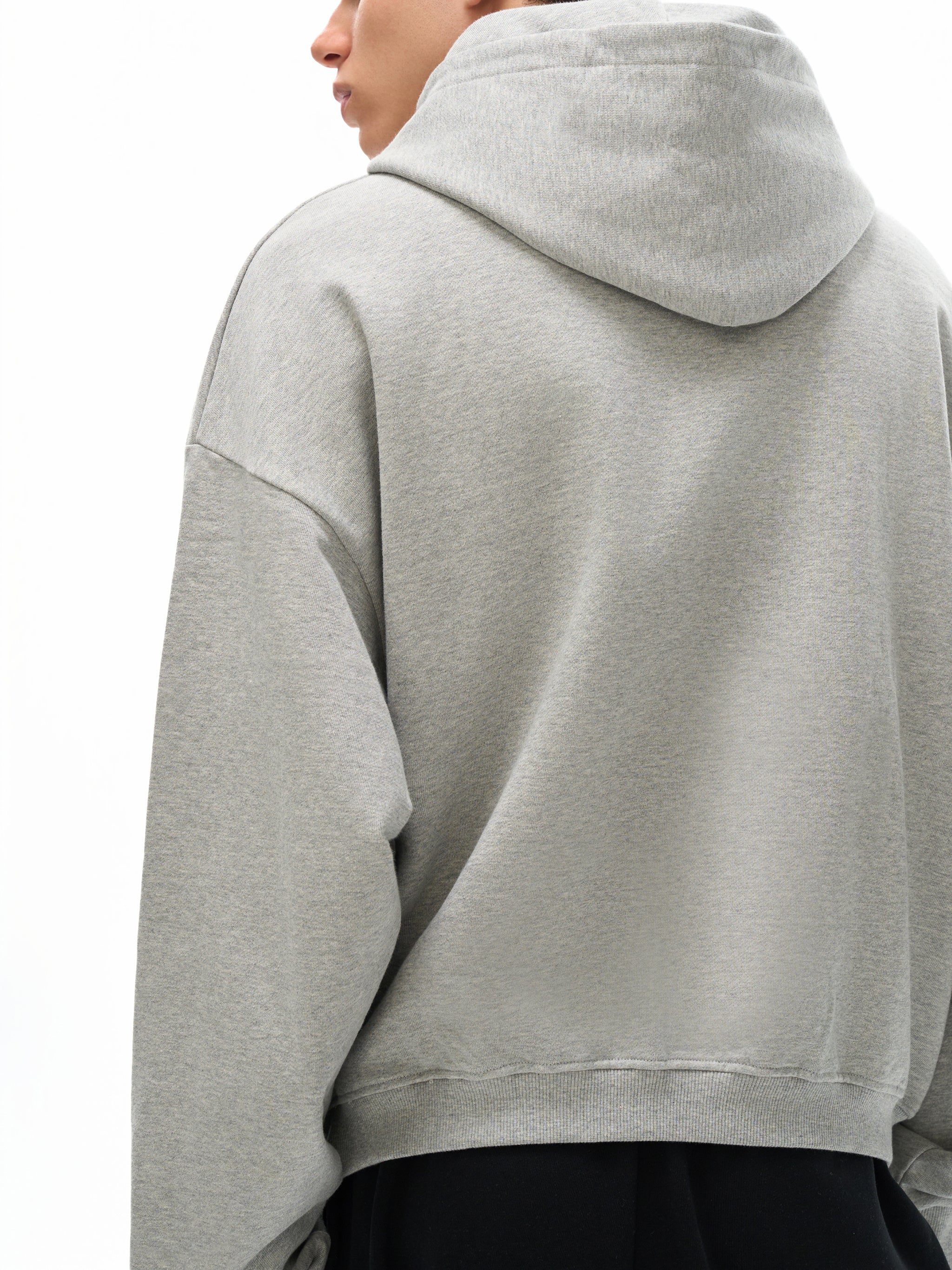 ESSNTIAL ELEMNTS Unisex 400G Solid Color Boxy Hoodie